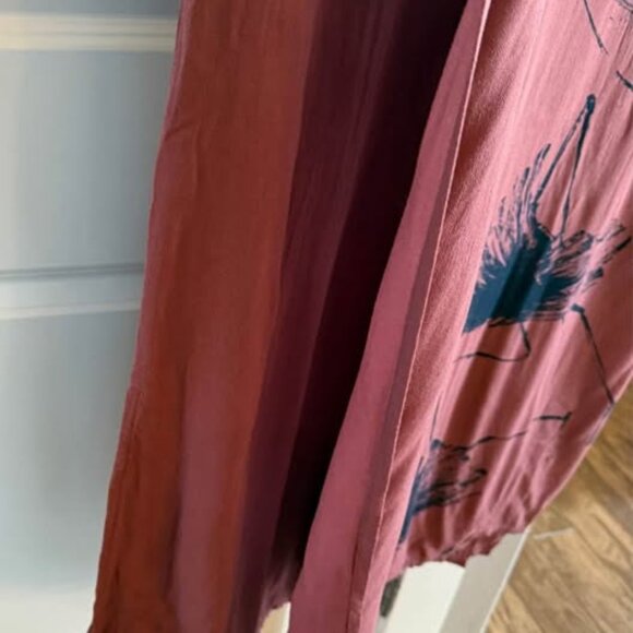 Women’s Animale‎ Rust Colored & Black Flowers Sleeveless Tank Strap Dress Size L - Picture 6 of 10